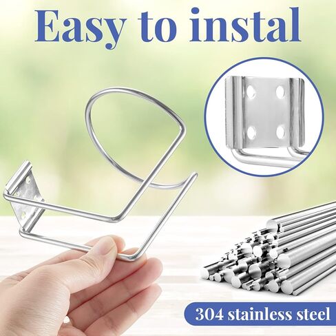 Tallew 6 Pcs Stainless Steel Boat Ring Cup Drink Holder Wall Mounted Holders for Marine Yacht Truck RV Car Trailer Hardware in Kuwait