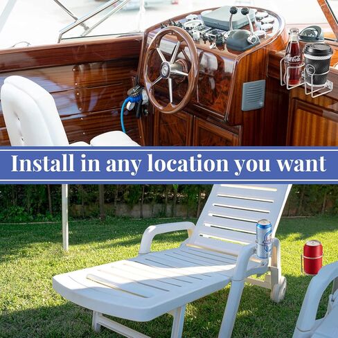 Tallew 6 Pcs Stainless Steel Boat Ring Cup Drink Holder Wall Mounted Holders for Marine Yacht Truck RV Car Trailer Hardware in Kuwait