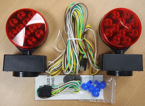 Eaglestar EAGLEKING 12V LED Magnetic Towing Trailer Light Kit 24 LEDs Multi-Function DOT in Kuwait