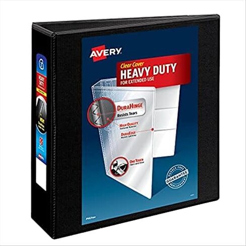 حافظة Avery شديدة التحمل مكونة من 3 حلقات، حلقات EZD بلمسة واحدة، 1 حافظة بيضاء (79199) in Saudi Arabia