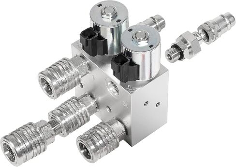 Hydraulic Multiplier SCV Splitter Diverter Manifold Valve Kit with Couplers and Switch Box Control, Turn 1 Circuit into 2 Circuits, Fit for John Deere, Case, Kubota, Ford in Saudi Arabia