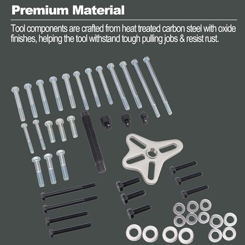 BOOTOP PIN مجموعة أدوات سحب عجلة القيادة 49 قطعة مجموعة سحب الموازن التوافقي أداة إزالة عجلة القيادة مجموعة أدوات سحب عجلة القيادة أداة تثبيت عجلة القيادة تعمل على معظم السيارات والشاحنات الصغيرة وسيارات الدفع الرباعي in Kuwait
