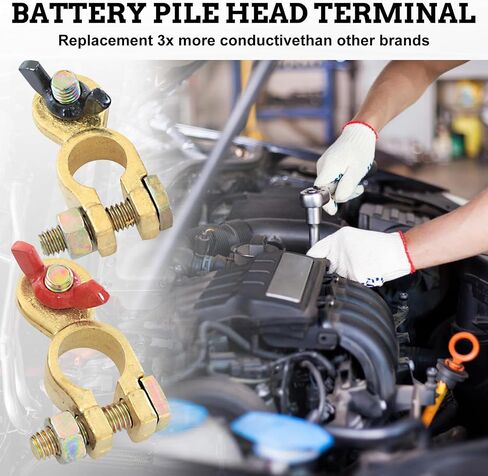Hawyet 2 PCS Cables Terminal Connectors with Post Washer Set, Cable Stud Terminals, Cable Terminal Clip, for Marine Car Boat RV Cables Accessories (Silver) in Saudi Arabia