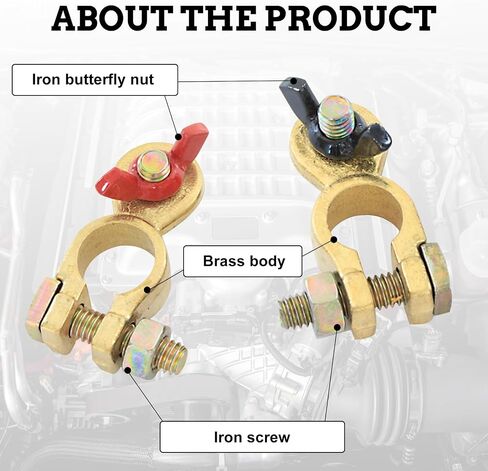 Hawyet 2 PCS Cables Terminal Connectors with Post Washer Set, Cable Stud Terminals, Cable Terminal Clip, for Marine Car Boat RV Cables Accessories (Silver) in Saudi Arabia