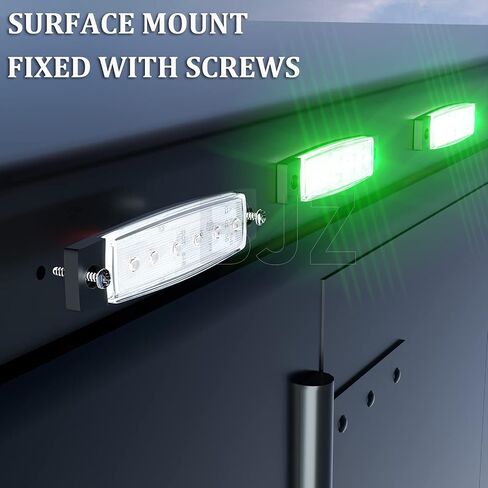 LED Trailer Marker Lights Amber 6 Led Side Marker Clearance Light Bar 12V 3.8" Front Rear Signal Indicator Light Strip Waterproof for Trailer Truck Van Pickup ATV UTV RV, 10Pcs w/Clear Lens in Kuwait