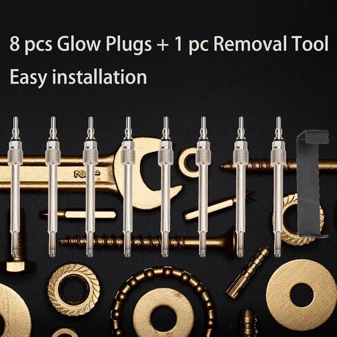 مجموعة أسلاك FOMIUZY 6.0 Powerstroke Glow Plug + أداة إزالة تناسب Ford F250 F350 F450 E350 E450 Super Duty Excursion 2004-2010 محرك الديزل 4C2Z-12A690-BA 5C3Z-12A690-A 5C3Z12A690A 4C2Z12A690AB in Kuwait