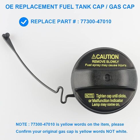 Gas Cap, Fuel Cap Replace 77300-47010, 7730047010 Compatible with Toyota - 2004-2008 Toyota Prius, 2003-2009 4Runner GX470, 2002-2006 Camry, 2005-2007 Sequoia, 2003-2006 Tundra, 2005-2008 Tacoma, More in Saudi Arabia