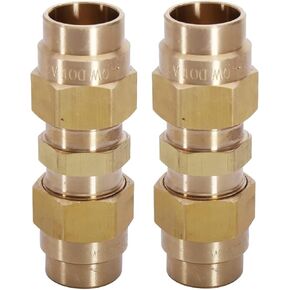 Legines Brass DOT Air Brake Hose End Fitting, Union, 1/2" OD Tubing, Pack of 2 in Kuwait