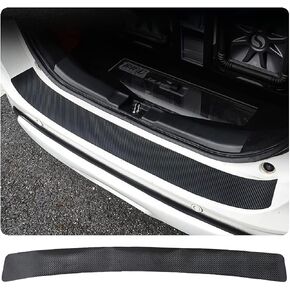 Car Rear Bumper Protector Guard, Anti-Scratch Carbon Fiber Trunk Door Sill Protection Strip Sticker, Universal Vehicle Trim Cover Accessories for Car, Truck, SUV, Van (35.4×3.75 in, Black) in Kuwait