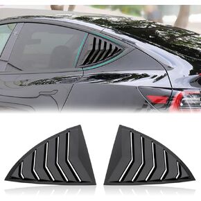 فتحات جانبية للنافذة DXGTOZA لطراز Tesla Y 2020 2021 2022 ستائر غطاء فتحات تهوية مع شريط 3M (أسود) in Kuwait