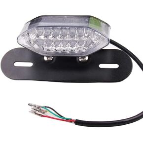 Anki HappiGo 12V 16 LED دراجة نارية عالمية متكاملة الفرامل الذيل تشغيل ضوء بدوره إشارة لوحة ترخيص مصباح (غطاء أحمر)