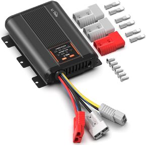 LiTime 12V 40A DC-DC Dual Input Battery Charger with MPPT fit for 12V LiFePO4, Lead-Acid, SLA, Gel, AGM, Calcium Battery, Charger with Anderson Connector Reverse Charge for RVs Campers Trailers Boats in Kuwait