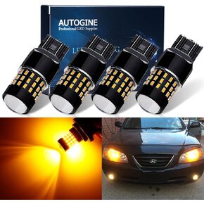 AUTOGINE 4 X Super Bright 9-30V 7440 7441 7443 7444 992 لمبات LED 3014 54-EX شرائح مع جهاز عرض لأضواء إشارة الانعطاف، أضواء جانبية، أصفر كهرماني in Kuwait
