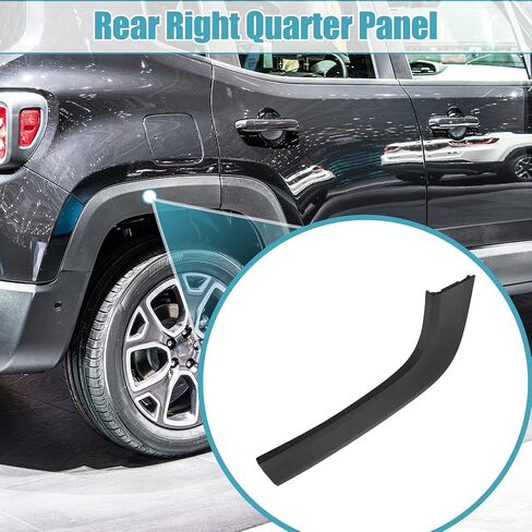 X AUTOHAUX Rear Right Wheel Flare Trim for Jeep Renegade 2015 2016 2017 2018 2019 2020 2021 2022 Rear Right Quarter Panel Fender Trim Replace 5XB66LXHAA in Saudi Arabia