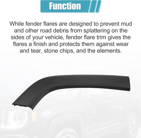 X AUTOHAUX Rear Right Wheel Flare Trim for Jeep Renegade 2015 2016 2017 2018 2019 2020 2021 2022 Rear Right Quarter Panel Fender Trim Replace 5XB66LXHAA in Saudi Arabia