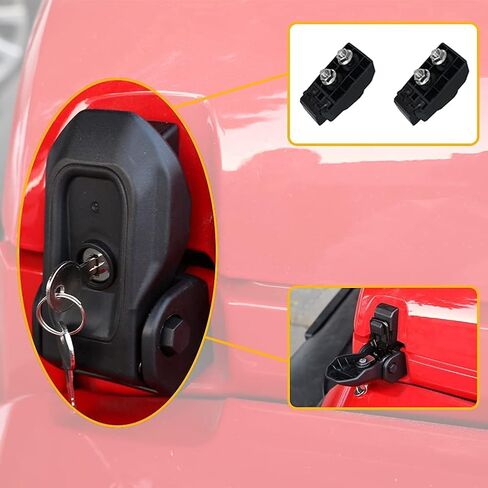BESTAOO JL Hood Latches with Lock, Original Factory Anti-Theft Hood Latch Kit for 2018-2022 Jeep Wrangler JL JLU & Jeep Gladiator JT, 1 Pair in Saudi Arabia