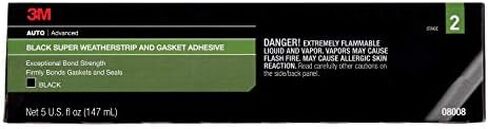3M Black Super Weatherstrip and Gasket Adhesive, 08008, 5 fl oz, 1 Per Pack in Saudi Arabia