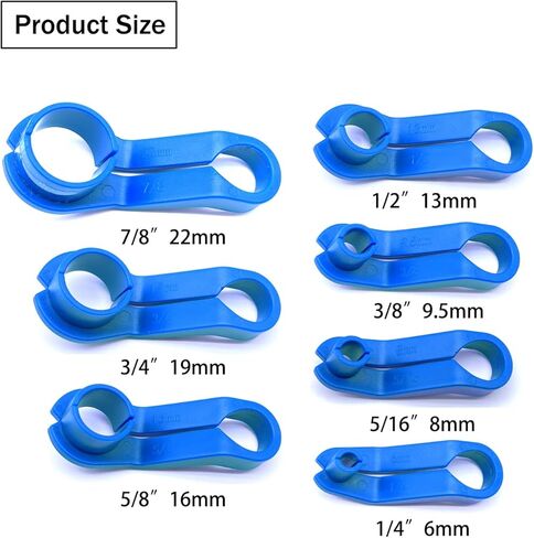 أداة إزالة خط الوقود بالتيار المتردد 7 قطع من باتونو، تتضمن 1/4 و5/16 و3/8 و1/2 و5/8 و3/4 و7/8 بوصة، و7/8 بوصة، ومجموعة أدوات مبرد زيت ناقل حركة عالمي للسيارات in Kuwait