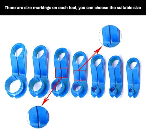 أداة إزالة خط الوقود بالتيار المتردد 7 قطع من باتونو، تتضمن 1/4 و5/16 و3/8 و1/2 و5/8 و3/4 و7/8 بوصة، و7/8 بوصة، ومجموعة أدوات مبرد زيت ناقل حركة عالمي للسيارات in Kuwait