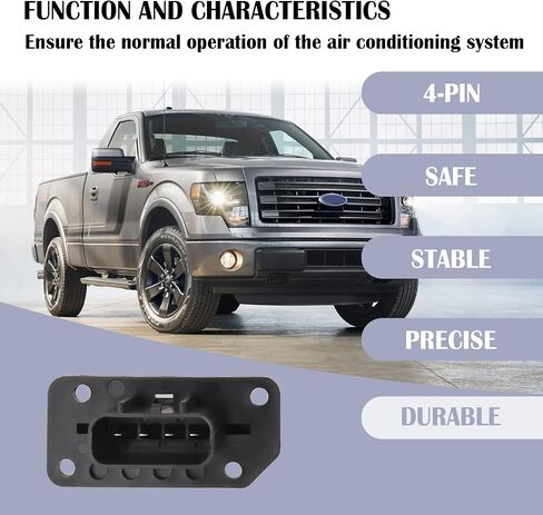 HVAC Blower Motor Resistor,4-Pin Blower Motor Fan Resistor Compatible with Ford F-150 Escape Lincoln Mercury,Car Blower Resistor Replaces OEM#3F2Z-18591-AA, YH-1715 in Saudi Arabia