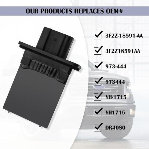 HVAC Blower Motor Resistor,4-Pin Blower Motor Fan Resistor Compatible with Ford F-150 Escape Lincoln Mercury,Car Blower Resistor Replaces OEM#3F2Z-18591-AA, YH-1715 in Saudi Arabia