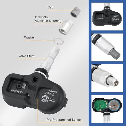 مستشعر ضغط الإطارات TPMS متوافق مع مستشعر نظام مراقبة ضغط الإطارات Honda Accord CR-V Fit يستبدل 42753-SWA-316 315 ميجا هرتز، حزمة واحدة in Kuwait