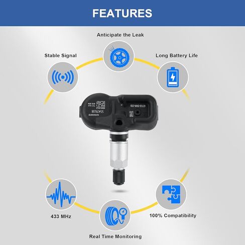 مستشعر ضغط الإطارات TPMS متوافق مع مستشعر نظام مراقبة ضغط الإطارات Honda Accord CR-V Fit يستبدل 42753-SWA-316 315 ميجا هرتز، حزمة واحدة in Kuwait