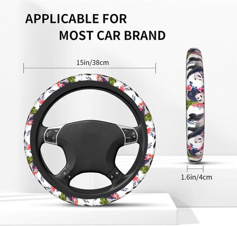 Steering Wheel Cover for Women Men Colorful Fish Art Fishes Sea Life Neoprene Steering Wheel Protector Universal Fit Most Car Sedans SUVs - 15 Inch in Kuwait