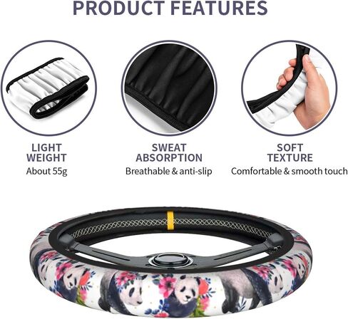 Steering Wheel Cover for Women Men Colorful Fish Art Fishes Sea Life Neoprene Steering Wheel Protector Universal Fit Most Car Sedans SUVs - 15 Inch in Kuwait