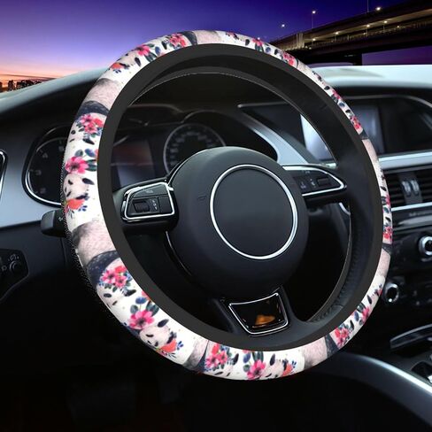 Steering Wheel Cover for Women Men Colorful Fish Art Fishes Sea Life Neoprene Steering Wheel Protector Universal Fit Most Car Sedans SUVs - 15 Inch in Kuwait