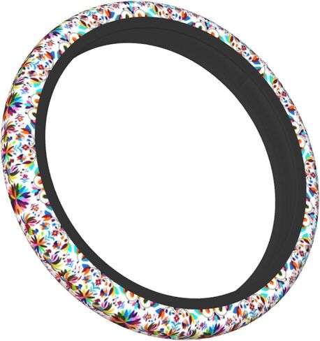 Steering Wheel Cover for Women Men Colorful Fish Art Fishes Sea Life Neoprene Steering Wheel Protector Universal Fit Most Car Sedans SUVs - 15 Inch in Kuwait