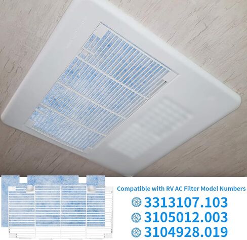 Tikfoam RV AC Filter, 14" X 7.5" RV Air Conditioner Filters, RV Air Filters 3313107.103/3105012.003, [4 Filters] AC Filters in Kuwait
