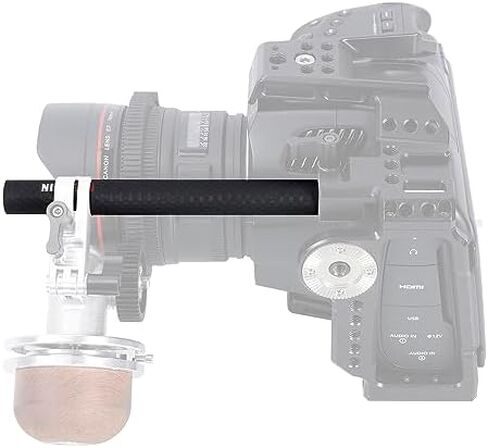 NICEYRIG 15mm Carbon Fiber Rod 4'' Short Rod for Camera Cage Rig, Top Handle, 15mm Rail Block [Pack of 2] - 554 in Kuwait