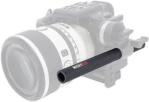 NICEYRIG 15mm Carbon Fiber Rod 4'' Short Rod for Camera Cage Rig, Top Handle, 15mm Rail Block [Pack of 2] - 554 in Kuwait