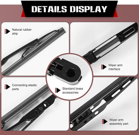 استبدال شفرة ممسحة الزجاج الأمامي الخلفية من OTUAYAUTO لسيارة Chevy Traverse 09-16، Jeep Cherokee 84-01، Ford Explorer 06-10، GMC Terrain 10-17 in Kuwait