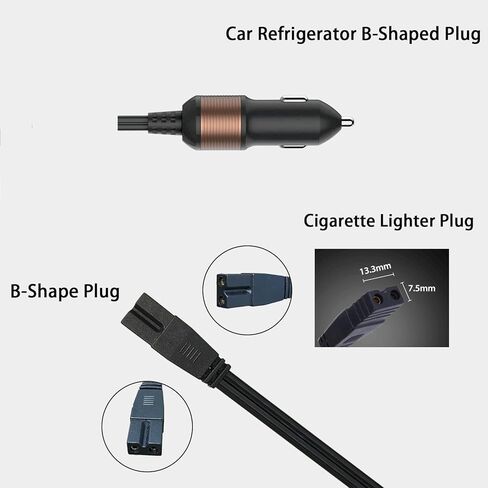 كابل سلك طاقة MicroOutdoor 12/24 فولت تيار مستمر لثلاجة السيارة، ولاعة السجائر بسلك الطاقة وقابس صندوق تبريد السيارة مع ثلاجة صغيرة، محول قابس 12 فولت لمعظم العلامات التجارية المحمولة لثلاجة السيارة in Kuwait