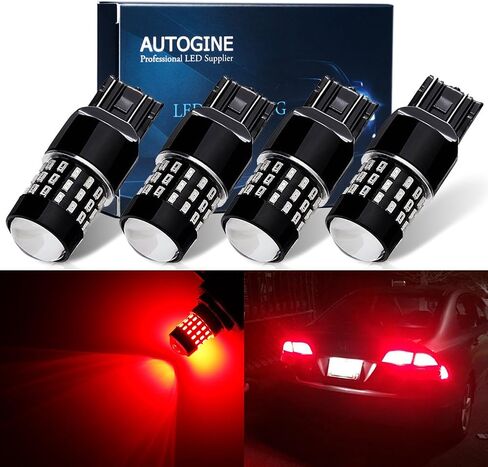 AUTOGINE 4 X Super Bright 9-30V 7440 7441 7443 7444 992 لمبات LED 3014 54-EX شرائح مع جهاز عرض لأضواء إشارة الانعطاف، أضواء جانبية، أصفر كهرماني in Kuwait