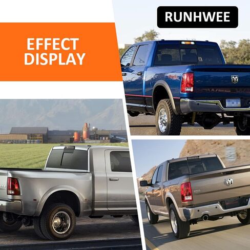 مجموعة مصابيح فرامل ثالثة الثالثة عالية التركيب من رنهوي، مصابيح LED خلفية بديلة لسيارة دودج رام 1500 2009-2017 ودودج رام 2500/3500 2010-2017 بعدسات دخانية in Kuwait