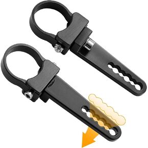 Light Bar Mounts for UTV 1 inch Tube Clamp Mounting Bracket Aluminum Whip Light Mount UTV Whip Mount, Black, Pack of 2