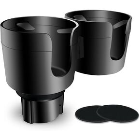 محول موسع لحامل اكواب السيارة 2 في 1 مع قاعدة قابلة للتعديل، متوافق مع رامبلرز ييتي 14/24/36/48 اونصة، قوارير هايدرو فلاسك 32/40 اونصة، اكواب زجاجات كبيرة اخرى بحجم 2-4 انش in Kuwait