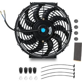 7 Inch Universal Slim Fan Push Pull Electric Radiator Cooling Fan 12V 80W with Mount Kit in Kuwait