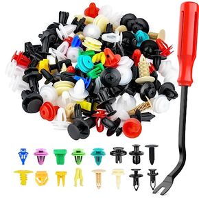 GOOACC 635Pcs Car Push Retainer Clips & Auto Fasteners Assortment -16 Most Popular Sizes Nylon Bumper Fender Rivets with 10 Cable Ties and Fasteners Remover for Toyota GM Ford Honda Acura Chrysler in Kuwait