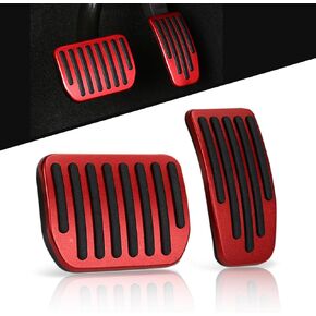2 PCS Foot Pedal Pad, Aluminum Alloy Anti-Slip Gas Pedal Brake Pedal, Accelerator Pedal Covers, for Tesla Model 3 Model Y Foot Rest Pedal Extenders (Black)