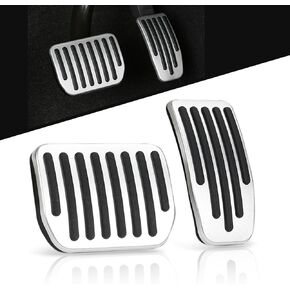 2 PCS Foot Pedal Pad, Aluminum Alloy Anti-Slip Gas Pedal Brake Pedal, Accelerator Pedal Covers, for Tesla Model 3 Model Y Foot Rest Pedal Extenders (Black)