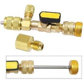 Valve Core Removal Installer Tool Air Conditioning Line Repair Tools Dual Size 1/4" &5/16" Port Installer in Saudi Arabia