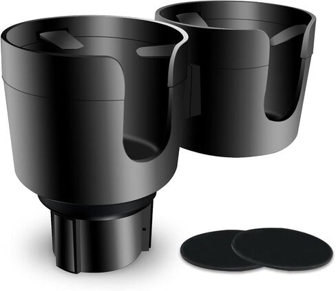 محول موسع لحامل اكواب السيارة 2 في 1 مع قاعدة قابلة للتعديل، متوافق مع رامبلرز ييتي 14/24/36/48 اونصة، قوارير هايدرو فلاسك 32/40 اونصة، اكواب زجاجات كبيرة اخرى بحجم 2-4 انش in Kuwait