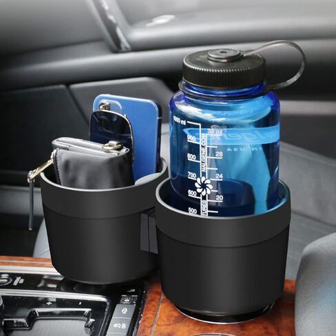 محول موسع لحامل اكواب السيارة 2 في 1 مع قاعدة قابلة للتعديل، متوافق مع رامبلرز ييتي 14/24/36/48 اونصة، قوارير هايدرو فلاسك 32/40 اونصة، اكواب زجاجات كبيرة اخرى بحجم 2-4 انش in Kuwait