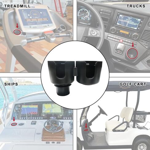 محول موسع لحامل اكواب السيارة 2 في 1 مع قاعدة قابلة للتعديل، متوافق مع رامبلرز ييتي 14/24/36/48 اونصة، قوارير هايدرو فلاسك 32/40 اونصة، اكواب زجاجات كبيرة اخرى بحجم 2-4 انش in Kuwait