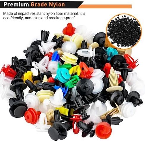 جوو ايه سي سي مجموعة ادوات ازالة الحواف من 238 قطعة، مجموعة مشابك تثبيت ممتص الصدمات ودبوس دفع تلقائي لازالة الاطراف الطرفية ومشابك كيبل لاصق ومجموعة فك لوحة السيارة وراديو السيارة كماشة مشبك تلقائي in Kuwait