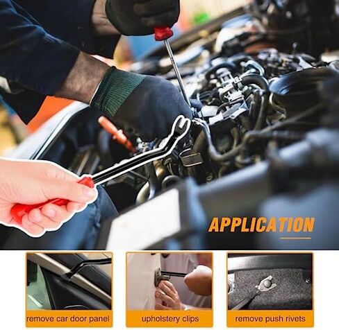 جوو ايه سي سي مجموعة ادوات ازالة الحواف من 238 قطعة، مجموعة مشابك تثبيت ممتص الصدمات ودبوس دفع تلقائي لازالة الاطراف الطرفية ومشابك كيبل لاصق ومجموعة فك لوحة السيارة وراديو السيارة كماشة مشبك تلقائي in Kuwait